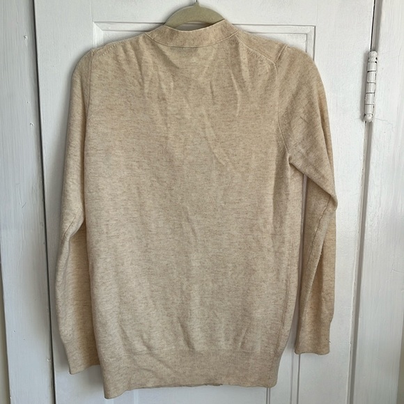 J Crew Classic V Neck Knit Cardigan Sweater Wool Cashmere - Picture 6 of 8